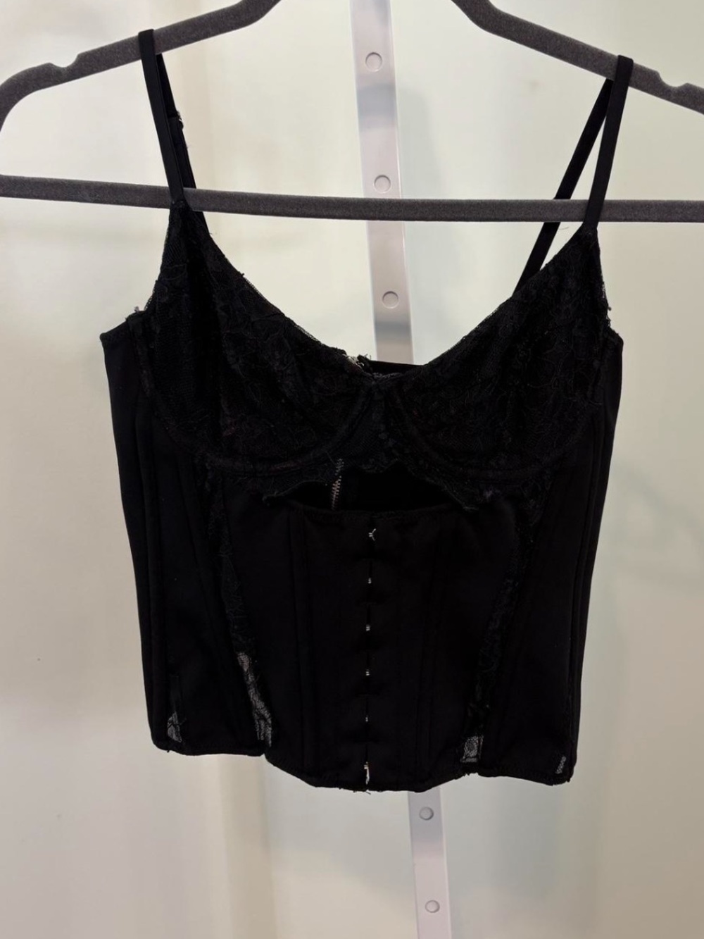White Fox Boutique Black Lace Corset Camisole